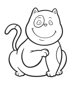 Angry Cat Kids 08 Tracing Shape Pdf, Free Vectors File